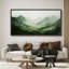 «Minimalist Green Mountains», impression sur toile encadrée surdimensionnée-111653257-111653258