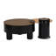 Ensemble de 2 tables basses rondes gigognes, table basse avec tiroir de rangement, table centrale en plastique pour le salon, grand: 27,56 po, petit: 19,69 po-1508501465