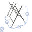 Harbour Housewares Iron Saw Horse - Folding Work Bench Stand