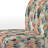Urban Jungle City Tropical Pattern - Upholstered Coastal Slipper Chair, Tropical Leaves Accent Chair