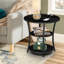 Table de bout haute Jalane avec 2 ports USB, 2 prises de courant et 3 tablettes de rangement à 3 niveaux-23633693