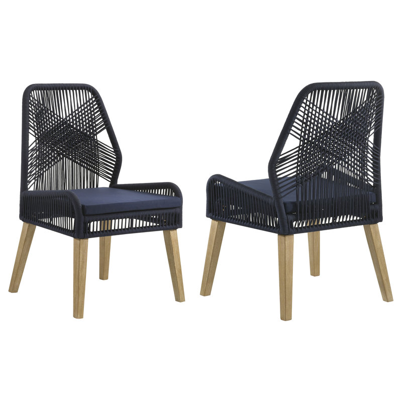 Chaises d'appoint Hollysr , Bleu marine foncé, Délavé