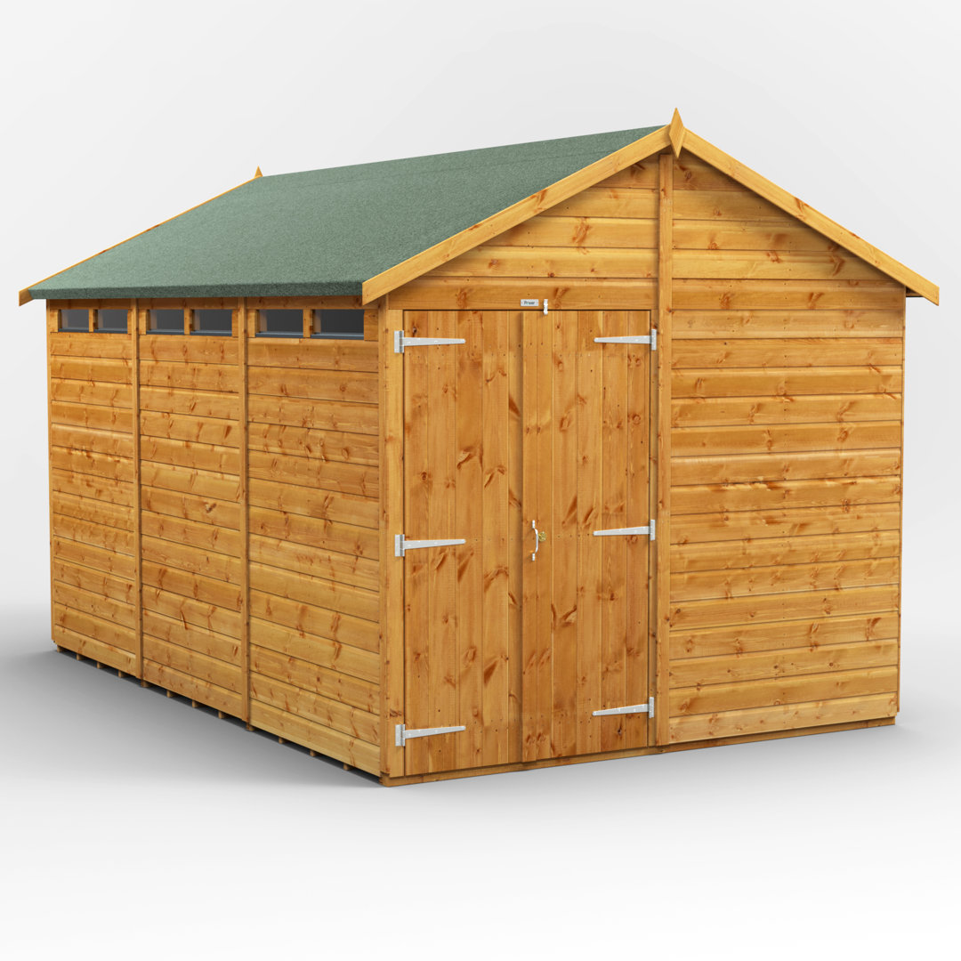 Apex 8.5 ft. W x 12.6 ft. D Solid Wood Shiplap Steep Slope Garden Shed