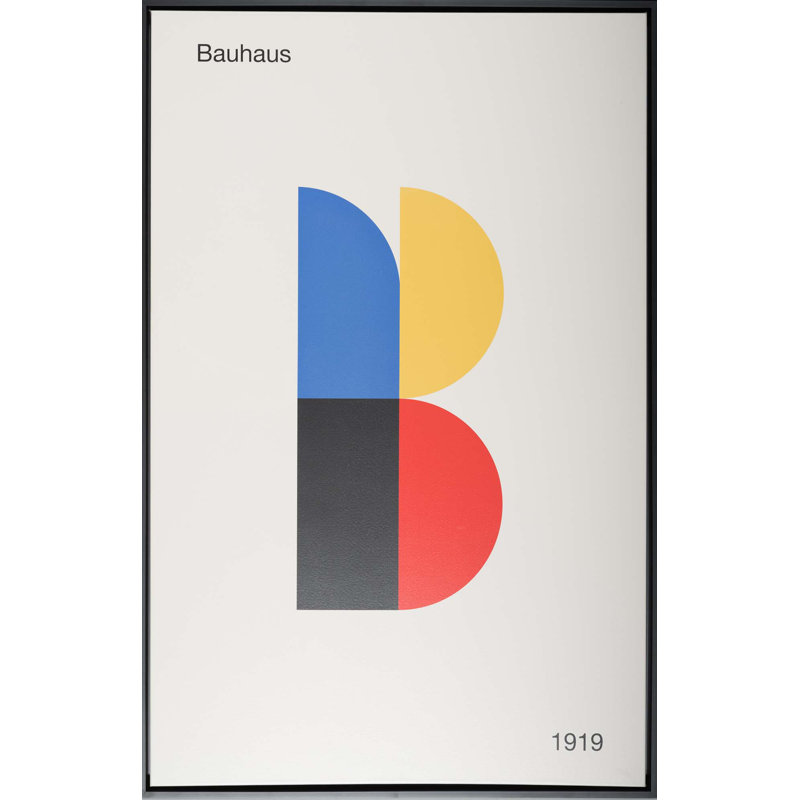 Building Blocks 2 Print, 41" H x 27" W  x 2" D, Black Framed, Grayish White