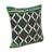 Boho Green Geometric Handmade Throw Pillow