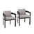 Structure en teck / coussin gris clair