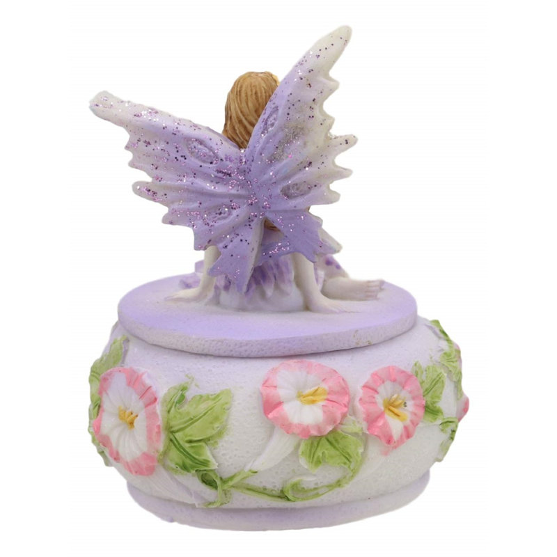 Petit figurine trinket rond mauve lavande