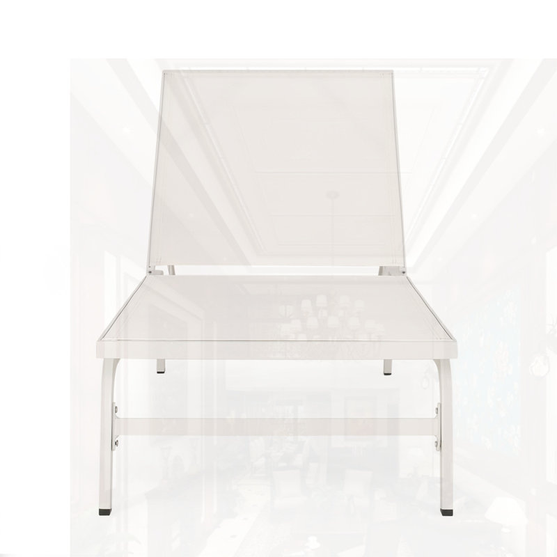 Outdoor Chaise Lounge, White