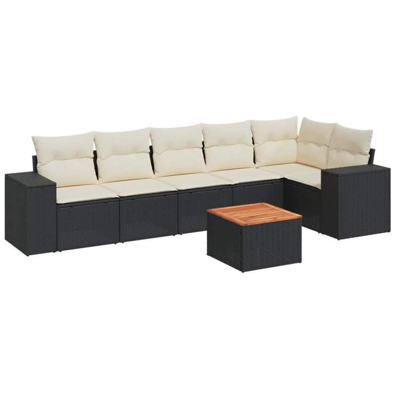 Vidaxl Garden Sofa Set Black