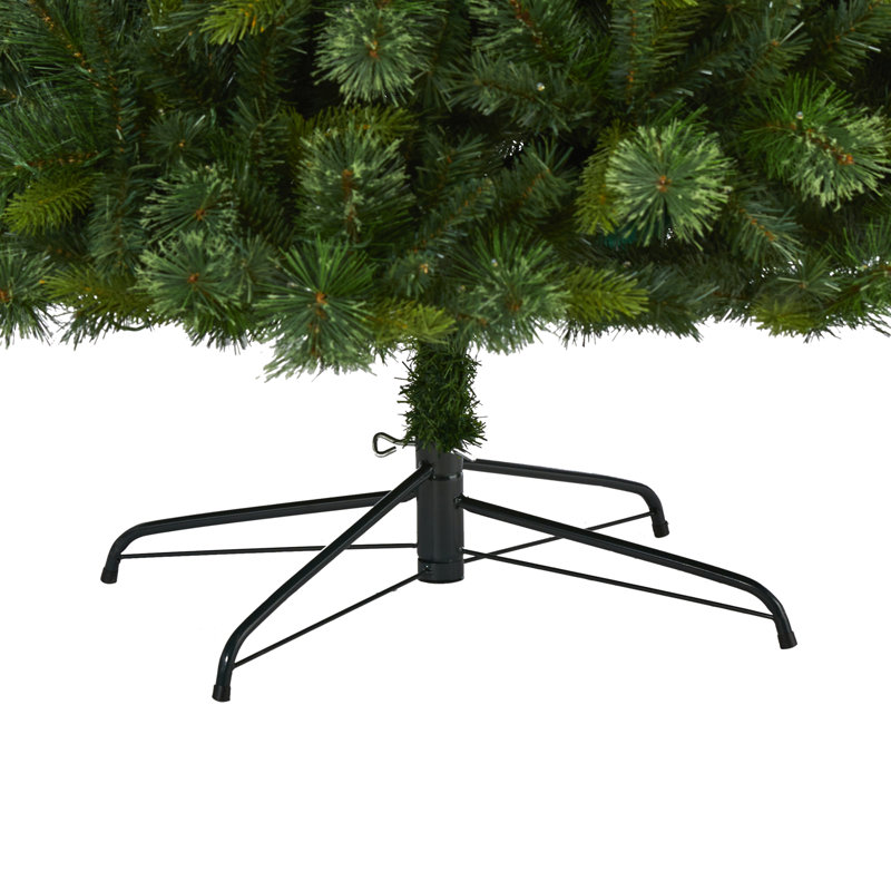 Arbre de Noël vert pin artificiel en cachemire avec lumières DEL, H 8 pi