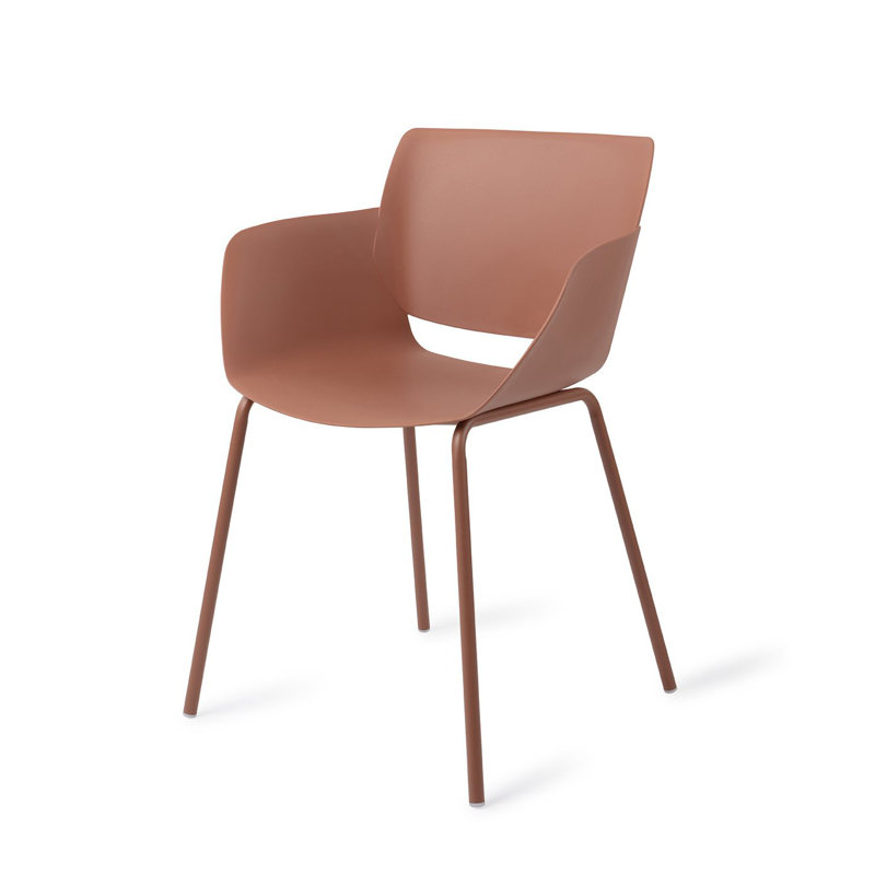 Mahowny Patio Dining Armchair, Terracotta