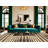 Washable Oak White Striped Area Rug-2054823415