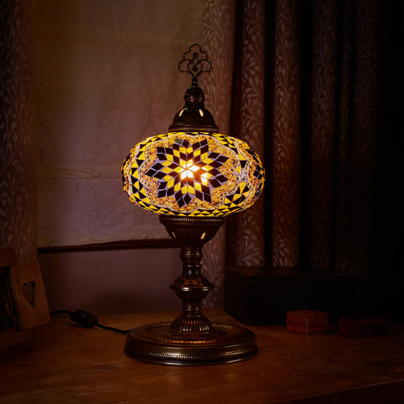 Karlie Metal Lighting Lamp, Brown /Amber
