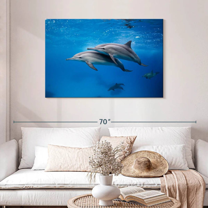 Brampt Swimming Dolphin Pair, 30" H x 45" W
