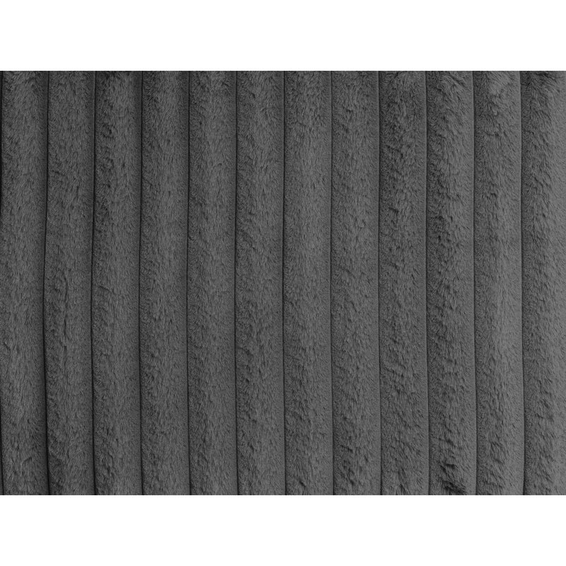 Ensemble de 3 coussins de canapé rembourrés et rembourrés en tissu velours côtelé gris foncé