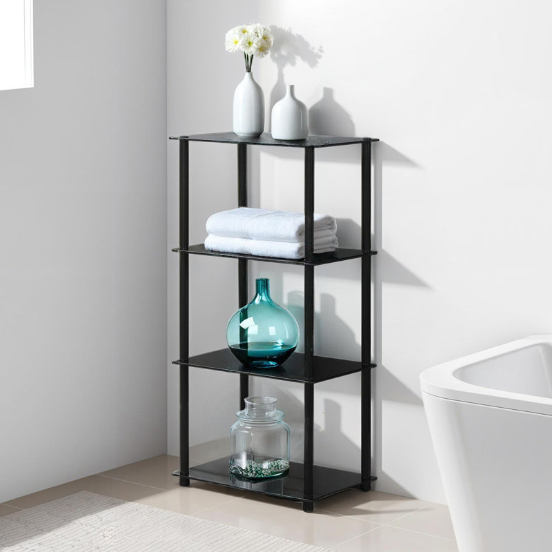 Bibliothèque étagère Beckett, Verre noir