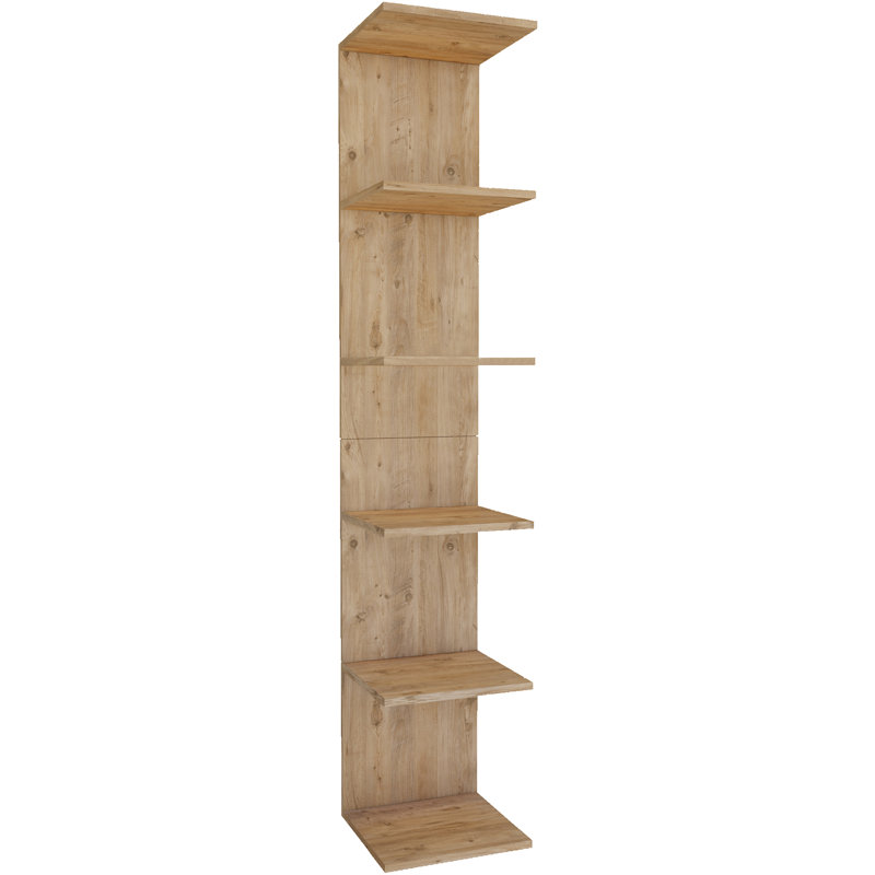 Alyisha 180cm H x 35cm W Standard Bookcase, Brown