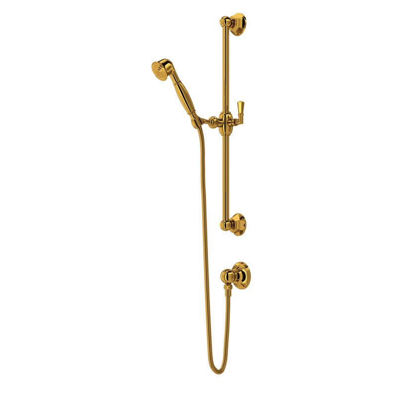 Palladian® Complete Shower System, Unlacquered Brass