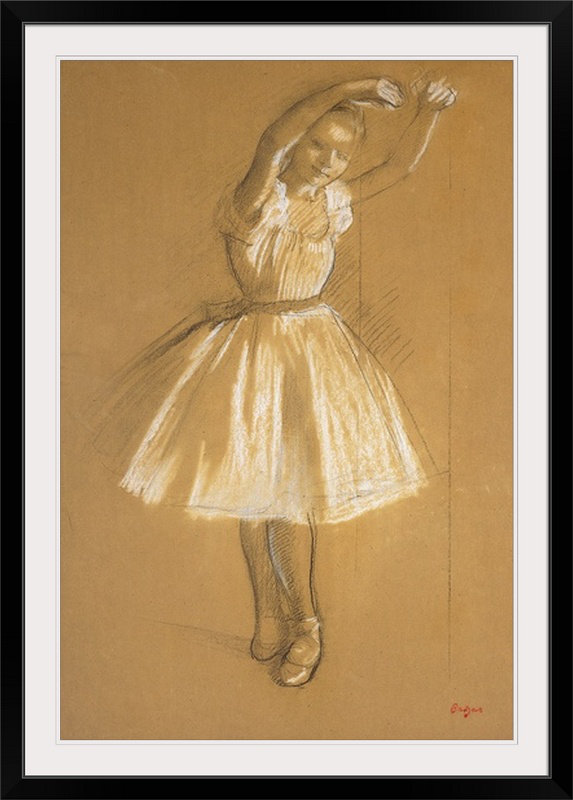 «Little Dancer, 1875» par Edgar Degas, reproduction d'art, H 26 po x l 20 po x P 1 po, Cadre noir