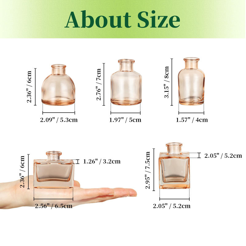 Petits vases en verre pour centres de table - 40 pièces Vases à fleurs mignons et robustes, mini vases en bouteille pour mariage
