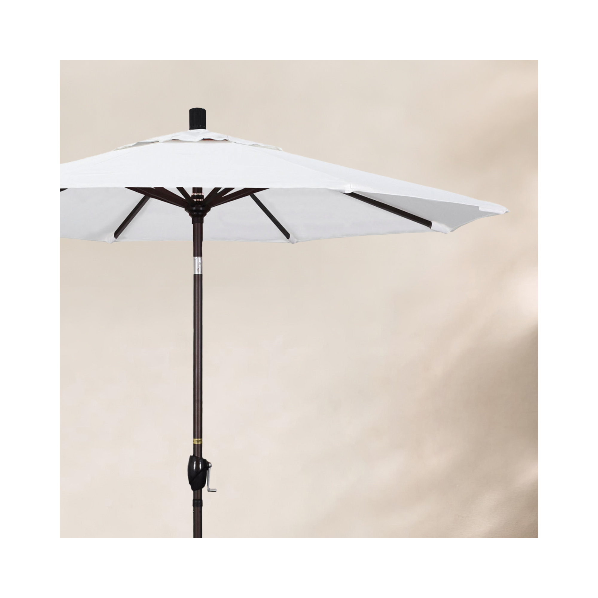 90'' Outdoor Umbrella, White - Olefin, Olefin, Black