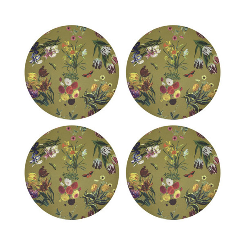 Flora Fauna Pebble 16" Vinyl Placemat, Acid