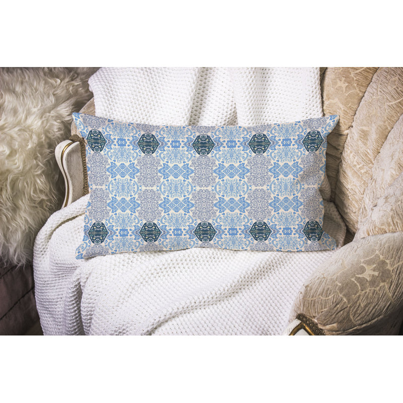 Coussin Rajmput, Bleu/gris