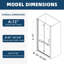 Universal Pivot 1 3/8" Adjustable Shower Door - 1/4" Tempered Glass, 36000 Times Open And Close Inspected, Leakage Function Glass With Adjustment, Verified, Leak Resistance-125242106