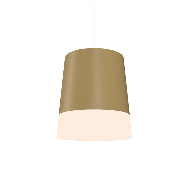 Luminaire suspendu 1 lumière Cônico, Organic Gold, Or biologique