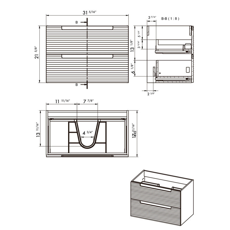 Armoire de salle de bain pour salle de bain Collection KYOTO par DAX, Costa