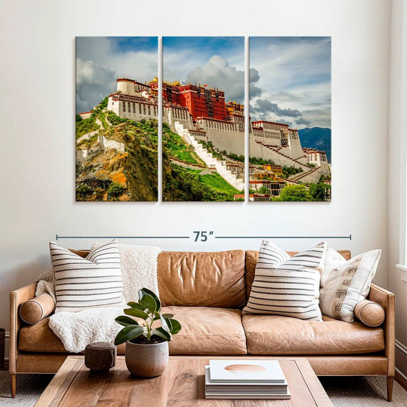 Adella, Palais du Tibet, Tibet, H 42 po x l 65 po