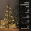 Christmas Cone Tree with Stand Black Steel-1802263296