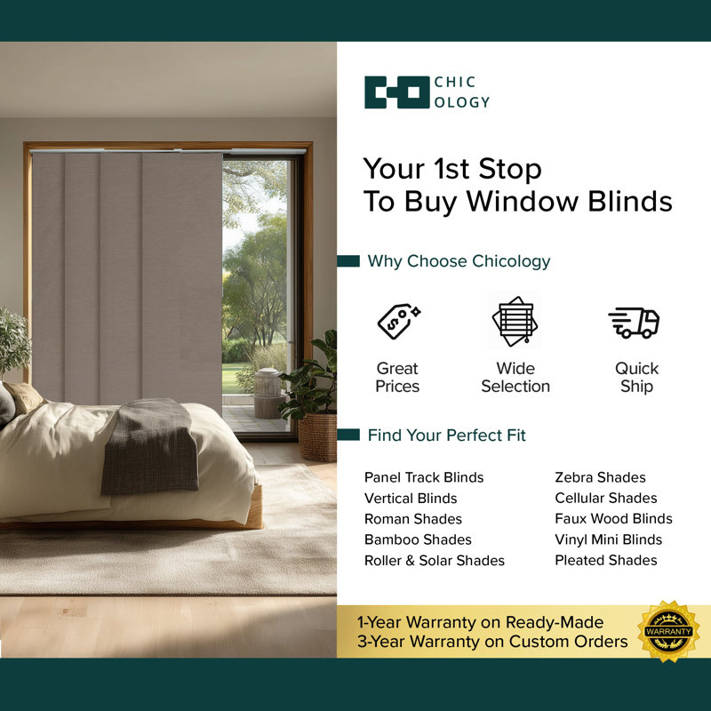 Light Filter Vertical Panel Track Blinds, Dried Sage