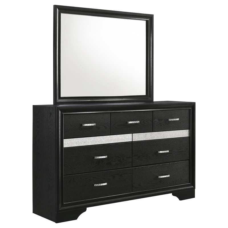 Commode à 7 tiroirs avec miroir Annie