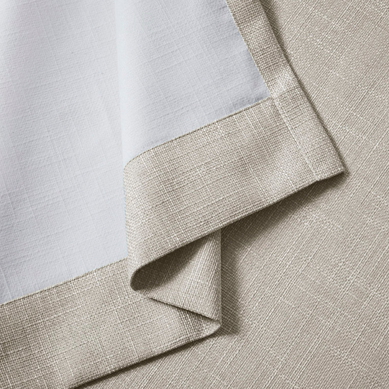 Printed Heathered Blackout Window Patio Panel, Blocks Light And Noise For Energy Efficiency And Comfort, Taupe