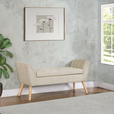 Keltron Polyester Upholstered Storage Bench