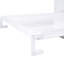 Grand lit blanc avec tablette de bureau pratique - Option polyvalente essentielle pour la chambre à coucher, rangement personnalisable
