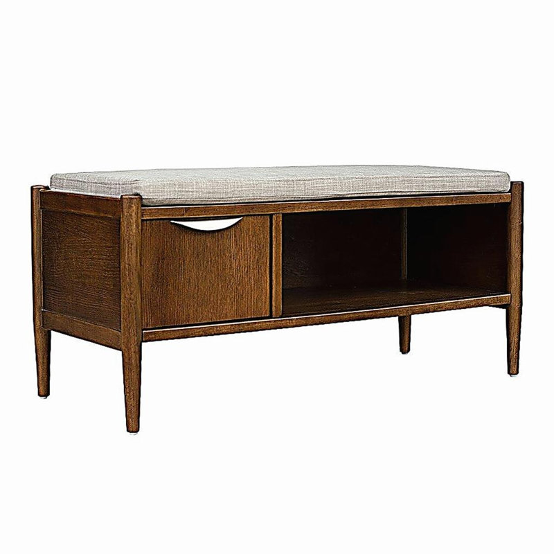 Banc d'appoint avec rangement et coussin rembourré