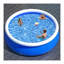 Piscine gonflable bleue en PVC, piscine hors-terre ronde de 12 pi pour cour arrière, capacité de 1800 gallons