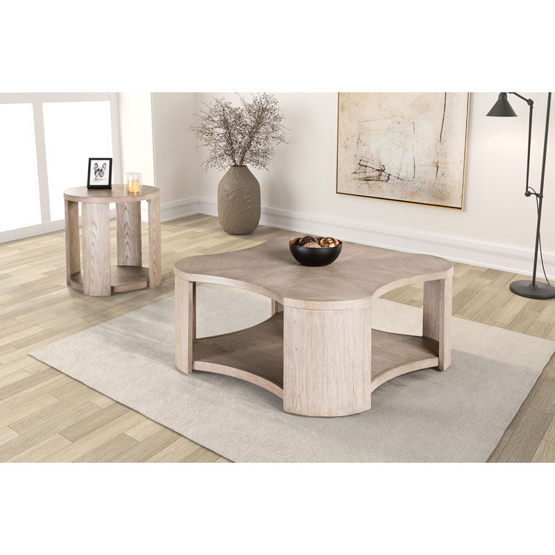 42.4" W Modern Cocktail Table, Oak