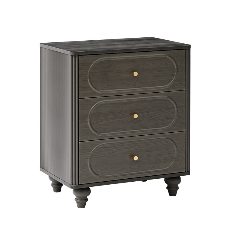 Commode 3 tiroirs, Gris