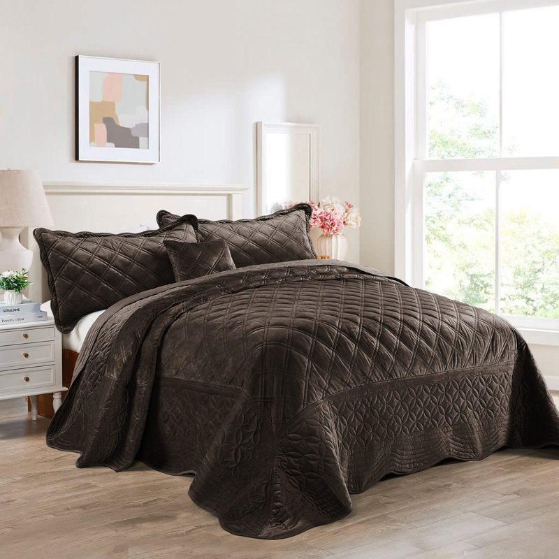Ensemble de couette surdimensionné de 4 pièces en microfibre douce, Couette queen + 2 taies d'oreiller standard + cous