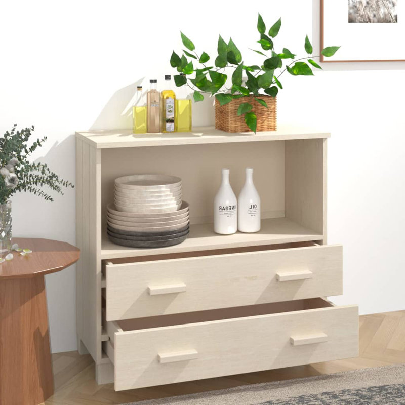 Hamar Sideboard Buffet Console Cabinet for Bedroom HAMAR Solid Wood Pine, Honey Brown