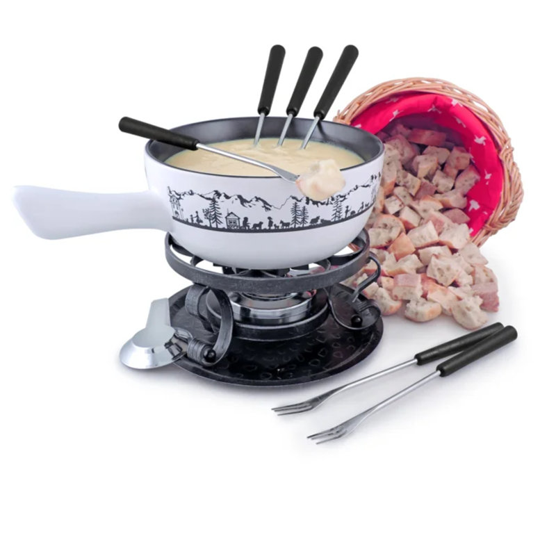 Swissmar Heidi 9 Piece Cheese Fondue Set