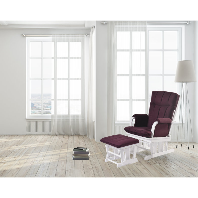 Fauteuil oscillant avec repose-pieds Dake, Blanc