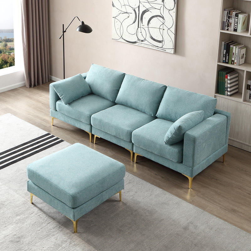 Canapé ADF, Polyester turquoise