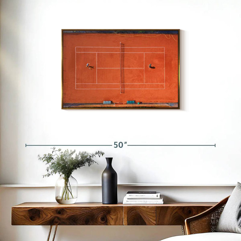 Court de tennis Wuppertal, 31 po x 21 po, Cadre flottant doré