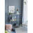 3-Tier Metal Console Table With Mirrored Shelf