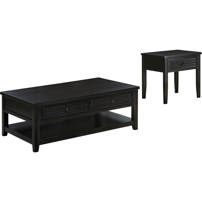 Table basse et d'appoint 2 places, fini vieilli, design rectangulaire, bois d'ingénierie, tiroir de rangement pour arrangements floraux, placage de pin, peluches