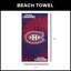 Serviette de plage NHL Zone Read, serviette de hockey légère et absorbante, 30 po x 60 po-1640654742